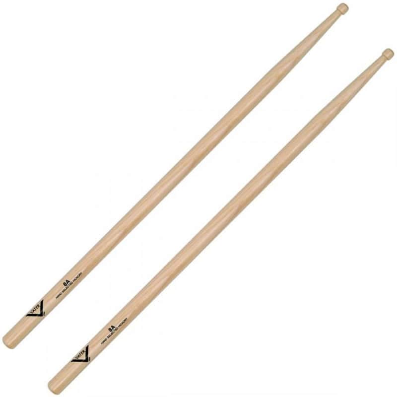 Vater VH8AW 8A American Hickory Wood Tip Drum Sticks image 1
