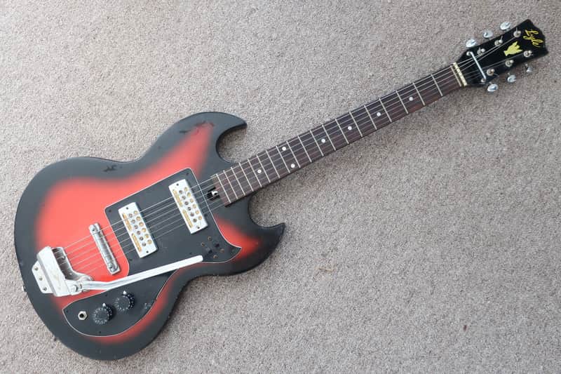 Vintage 1970s MIJ Teisco Lyle Encore SG Loaded W/ 2 PU Rye Cooder Gold Foil Goldfoil Pick Ups Wine Red Well Made Matsumoko Small Body Lo Fi Cool Low Intonation Plays Well image 1