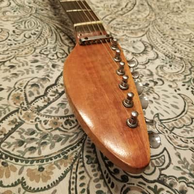 1960s Korina Wood Solidbody 2" Thick, Futuristic Guitar, Unknown Maker, Modeled After 1958-59 Gibson image 15