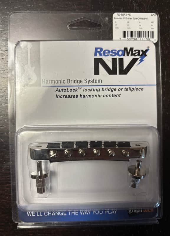 Graph Tech PS-8843-N0 ResoMax NV2 Bridge -Nickel image 1