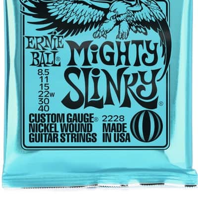 Ernie Ball 2228 Mighty Slinky Nickel Wound Electric Guitar Strings - .0085-.040 image 2