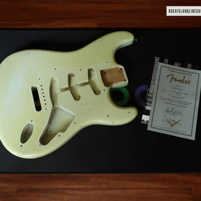 Fender Custom Shop 1960 Stratocaster Body - 2001 Relic Aged Olympic White image 3