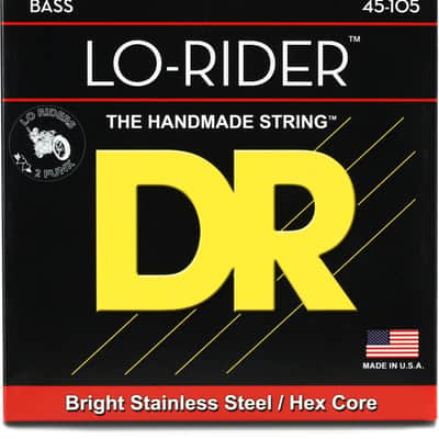 DR Strings MH-45 Lo-Rider Stainless Steel Bass Guitar Strings - .045-.105 Medium image 1