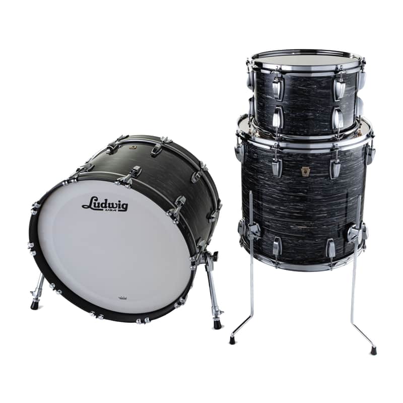 Ludwig Classic Maple Shell Set Vintage Black Oyster - Drum Shell Set image 1