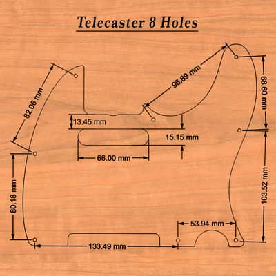 Handcrafted Cherrywood Pickguard for Fender Telecaster – Laser-Engraved Unique Design image 8