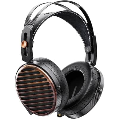 FiiO FT7 Headphones Open-Back Planar 106mm Planar Magnetic Monitor Earphone Gold Diaphragm Carbon Fiber Shell Detachable Cables (Black) image 1