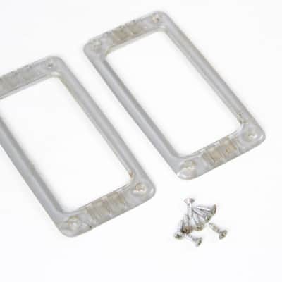 RARE 1962 Vintage Gretsch Ronny Lee Perl Mounting Neck/Bridge Pickup Ring Set w/Original Screws USA 1960s image 3