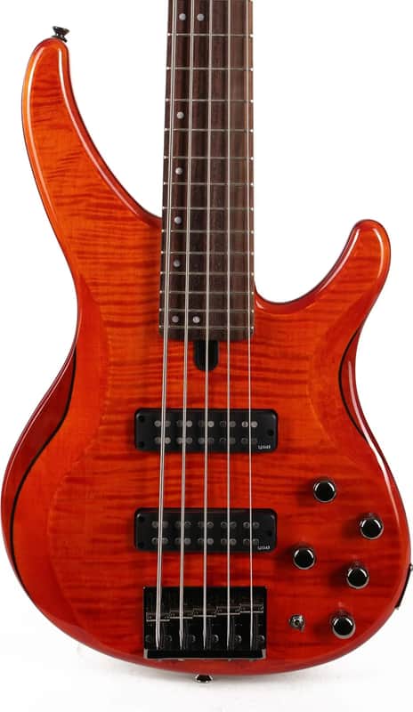 Yamaha TRBX605FM 5-String Bass Guitar, Rosewood Fingerboard, Caramel Brown image 1