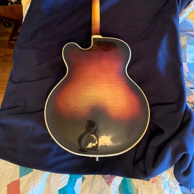 D'Angelico New Yorker 1954 Amber Sunburst w/original Lifton hardshell case image 2