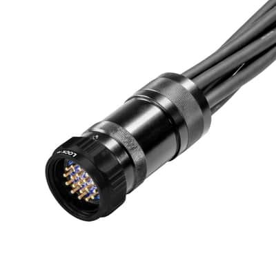 2 pk SOCAPEX SOCO 19 PIN to 6 Edison Female AC Connector 6 ft Breakout Cable image 4