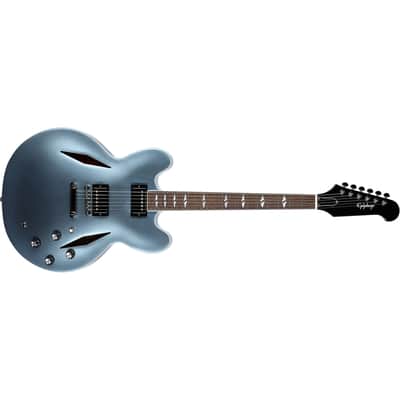 Epiphone Dave Grohl Signature DG-335 Semi-Hollow Guitar w/ USA Gibson Pickups and Hard Case - Pelham Blue image 4