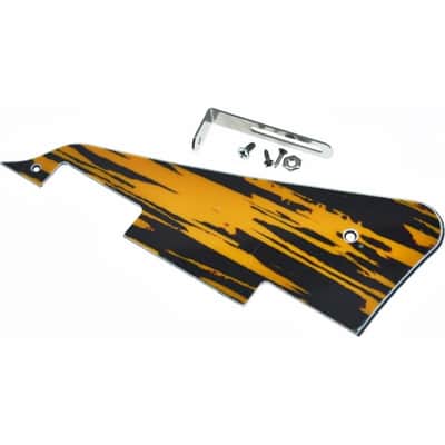 Tawny Stripe LP Guitar Pickguard with Chrome Stainless Steel Bracket and Steel Mounting Screws for USA Les Paul image 4