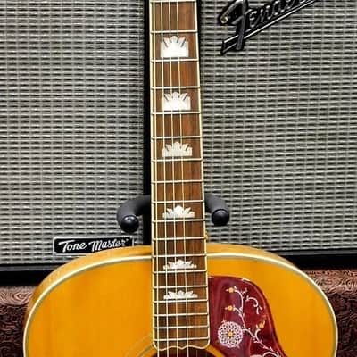 2022 Epiphone Inspired by Gibson J-200 Acoustic-Electric Guitar w/Case! Antique Natural! VERY NICE!!! image 4