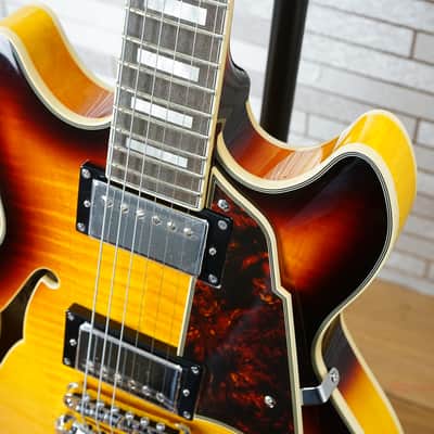 D'Angelico Premier Mini DC with Pau Ferro Fretboard - Dark Iced Tea Burst image 7