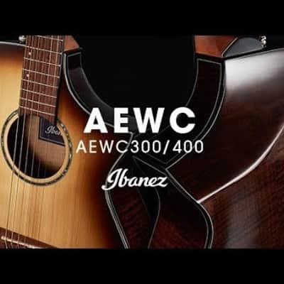 Ibanez AEWC400 Acoustic-Electric Guitar (Transparent Black Sunburst) image 9