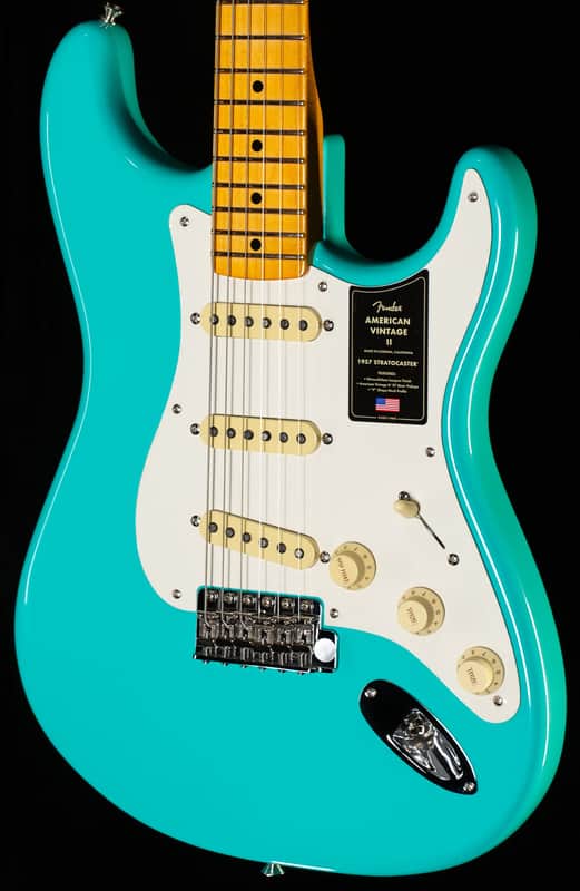 Fender American Vintage II 1957 Stratocaster Maple Fingerboard Sea Foam Green (844) image 1