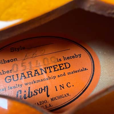 1967 Gibson EB-2 Bass Guitar Sunburst Finish w/Soft Shell Case image 19