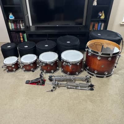 DW Collector's Series 5 Piece Drum Set in Tobacco Burst w/Cases image 1