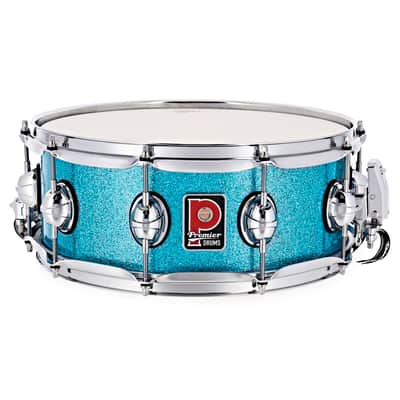 Premier Genista Classic 14 Inch x 5.5 Inch Snare Drum l Aqua Sparkle Finish l Model PGB1455SAQX image 1