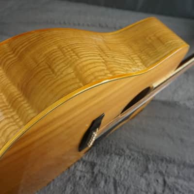 Pearl Folk Acoustic Guitar - Curly Maple - Japan Acoustic Guitar w/ Hard Case image 17