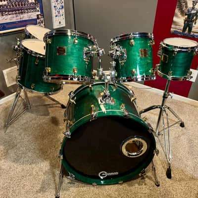 Yamaha Maple Custom 1992 - Turquoise/ Emarald Green image 6