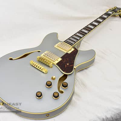 Ibanez Artcore AS73G Semi-Hollow Electric Guitar - Moonstone Silver Flat image 8