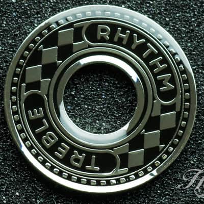 100% Brass "Diamante" Toggle Switch Washer ( Poker Chip ). Fits most LP, SG Guitars etc.. image 2