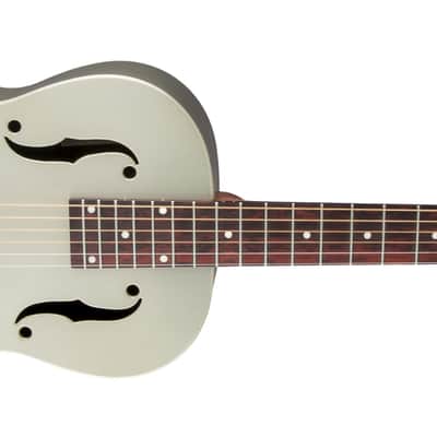 Gretsch G9201 Honey Dipper Round-Neck, Brass Body Biscuit Cone Resonator Guitar, Shed Roof Finish image 5