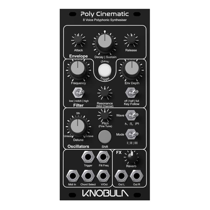 Knobula Poly Cinematic Eurorack Synth Module (Dark Mode) | Reverb Knobula Poly Cinematic Eurorack Synth Module (Dark Mode) | Reverb