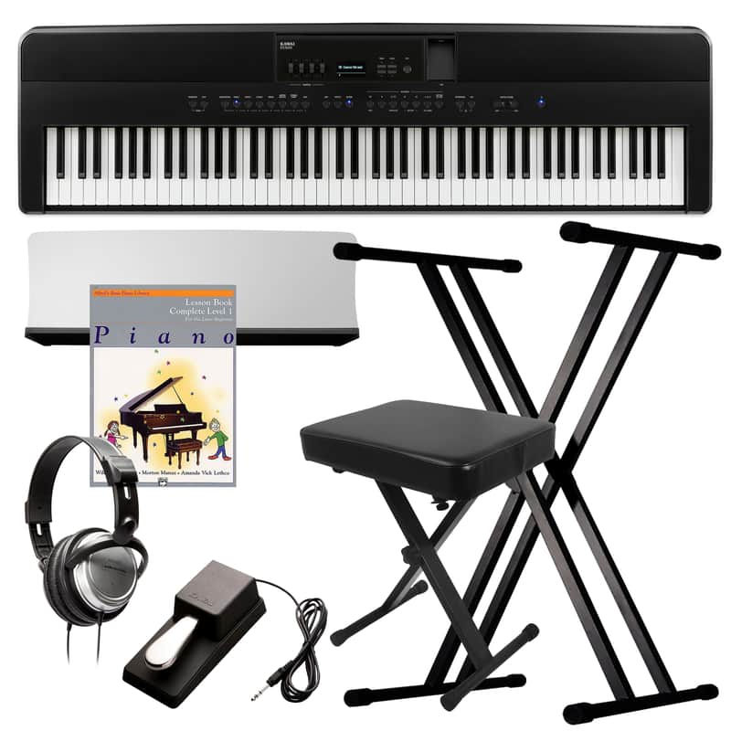 Kawai ES920 Portable Digital Piano - Black KEY ESSENTIALS BUNDLE image 1