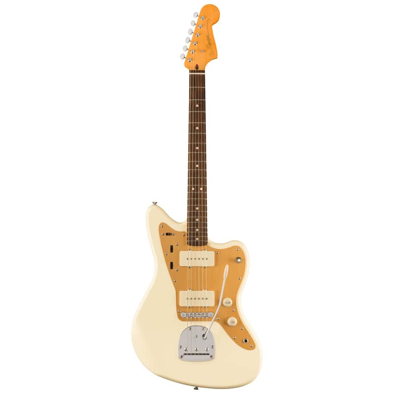 Squier J Mascis Jazzmaster, Vintage White, Laurel FB image 1