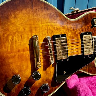 1985 Gibson Les Paul Custom Tobacco Sunburst Gold Hardware Original Brown Case image 3