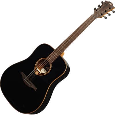 Lag Tramontane T118D-BLK | Dreadnought Acoustic Guitar, Black. New with Full Warranty! image 3