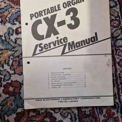 Korg CX-3 Servive Manual