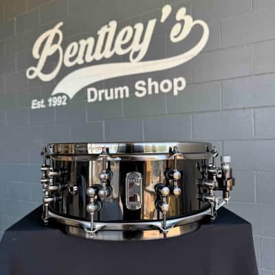 ~PROTOTYPE!~ Mapex Jeff Hamilton Signature 6x14 Mahogany 'Maximus' Snare Drum in Gloss Black Lacquer with Brushed Black Nickel Hardware (Split Lug Design) image 1