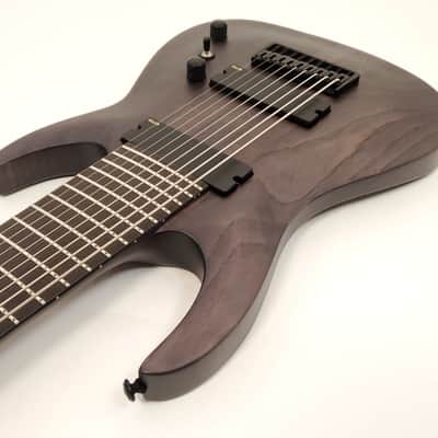 Agile 9 String Electric Guitar 30" Scale Septor Elite 930 EB EMG-X Charcoal image 5