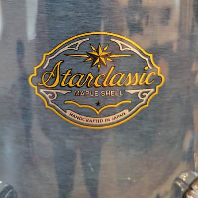 Tama 6pc Starclassic Maple Coral Reef Blue 18X22 (2), 8X10, 10X12,  16X16, 14" Pearl Free Floating Brass Snare 2004 - Coral Reef Blue image 5
