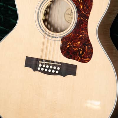 Guild F-512E Sitka/Flamed Maple 12 String Maple Blonde Jumbo Guitar w/LR Baggs Electronics #0556 image 2