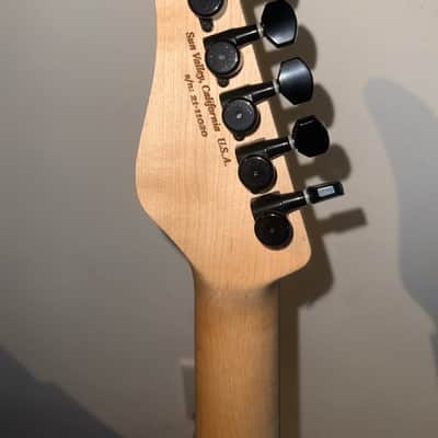 Schecter Sunset 24 Hipshot USA Custom 2021 - Red Stain/Black Burst image 5