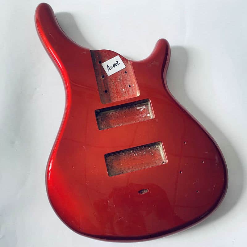 Red Metallic Finish 5 String Bass Basswood Body image 1