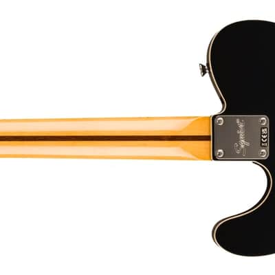 Squier MMM Exclusive FSR Classic Vibe 60s Custom Telecaster SH Wide Range, Gold Anodized Pickguard, Black image 4