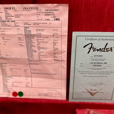 Fender Precision Bass, Journeyman Relic New Custom Shop 1959 - Aged Dakota Red image 4