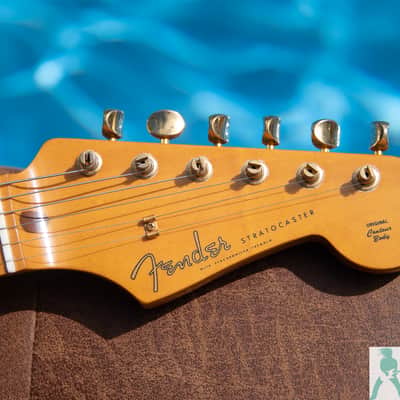 1993 Fender ST57G-65 '57 Stratocaster Reissue - Translucent Green w Gold Hardware - Made in Japan (FujiGen) Pro Set Up w Perfect Frets/Action/Intonation! image 2