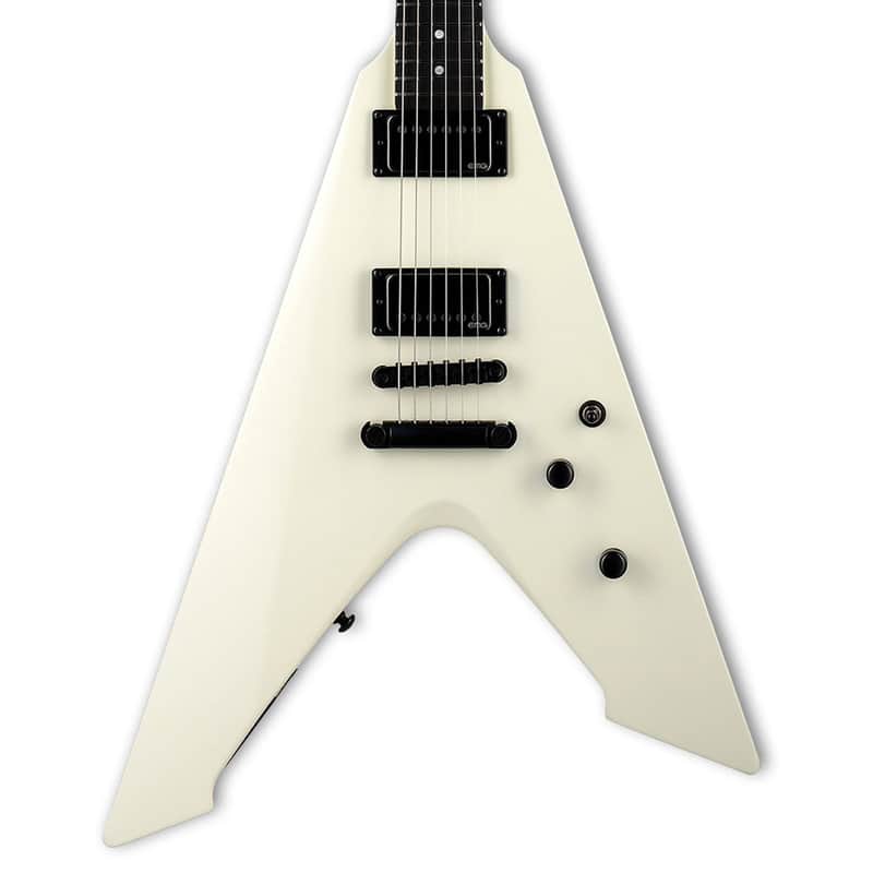 ESP LTD James Hetfield Signature Vulture Guitar w/ EMG Pickups and Hardshell Case - Olympic White image 1