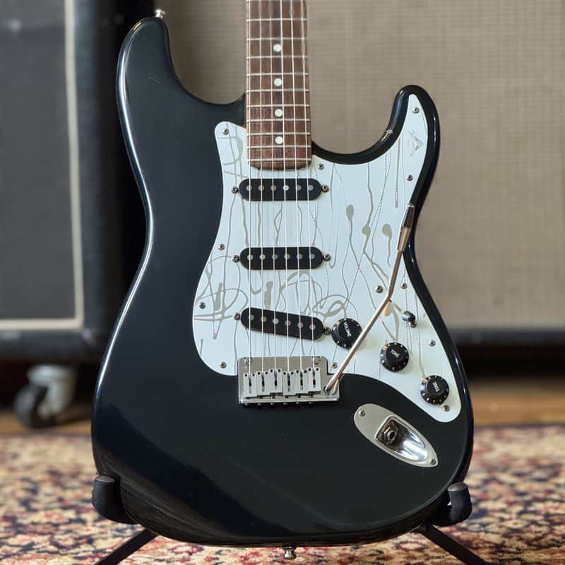 Fender American Standard Stratocaster with Rosewood Fretboard 1995 - Black W/ Custom Shop Pickguard And pickups image 1
