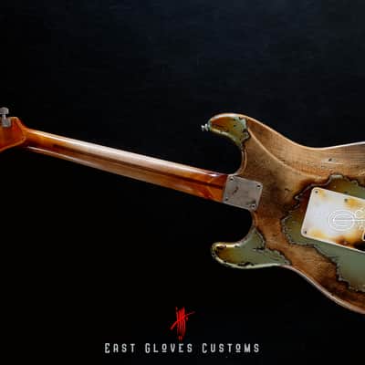 Fender Stratocaster Green Paisley Heavy Aged Relic by East Gloves Customs image 13