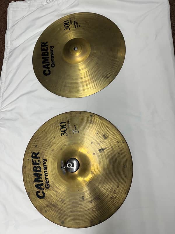 Used Camber 14" 300 Series Hi Hat Cymbal Pair Bottom & Top Made in Germany image 1