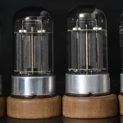4x 1960s GEC 6080 Black Plate Double Square Getter UK Made Amplitrex Tested Tube image 5