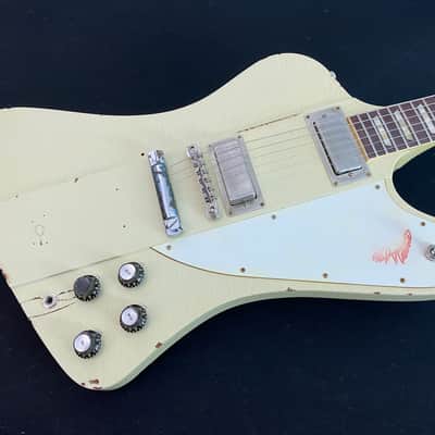 2021 Gibson Custom Shop Murphy Lab '64 Johnny Winter Signature Firebird V - Polaris White Aged image 7