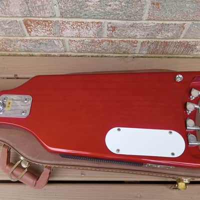 Vintage 1980's Hondo Alien Headless Aluminum Neck Bass Guitar w/ Original Hardshell Case! image 11